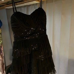 Black sparkly ruffle dress size 11/12